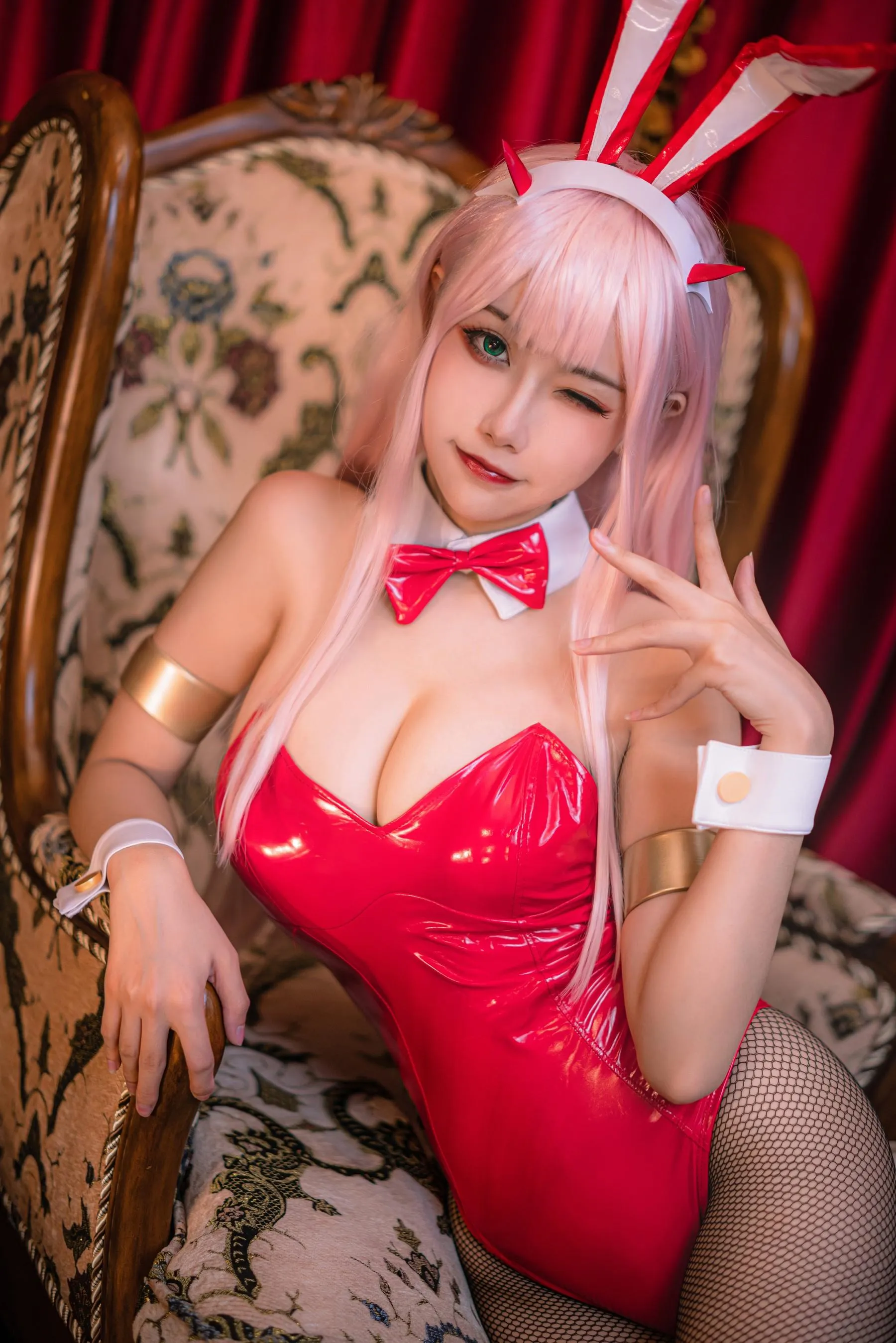 Momoko葵葵 – NO.36 DARLING in the FRANXX 02 泳装 兔女郎花嫁 [61P]插图3